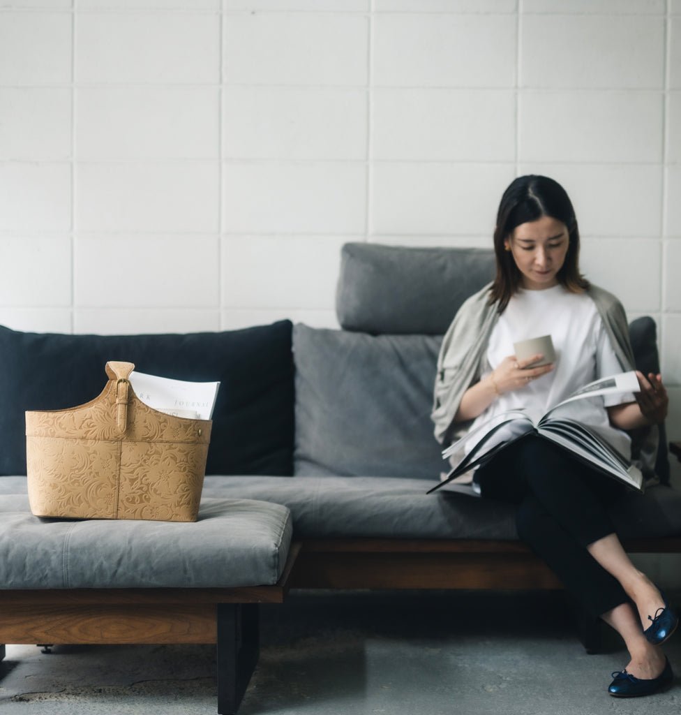 Leather Basket レザーバスケットL フルール - Coquette Online Shop