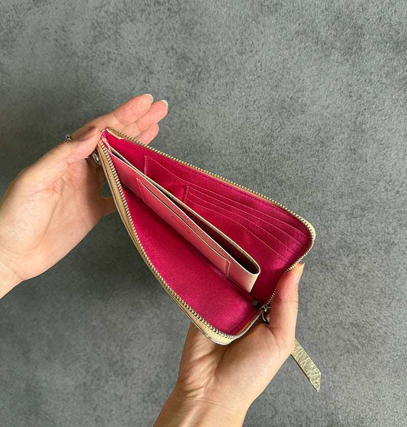 L Zip Wallet | 「眩（Gen）」華やかな輝きを纏ったコンパクト長財布