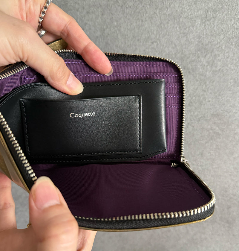 L Zip Wallet | 「霧（Kiri）」夜霧のようなグラデーションのコンパクト長財布