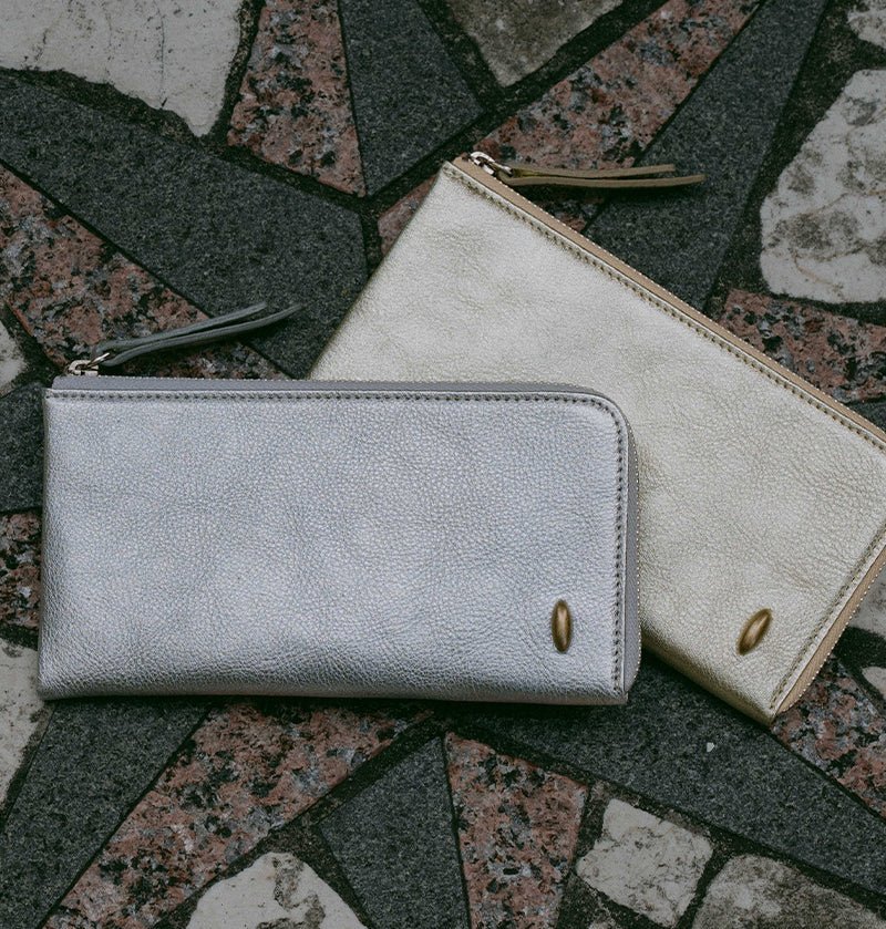 L Zip Wallet | 「眩（Gen）」華やかな輝きを纏ったコンパクト長財布 - Coquette Online Shop