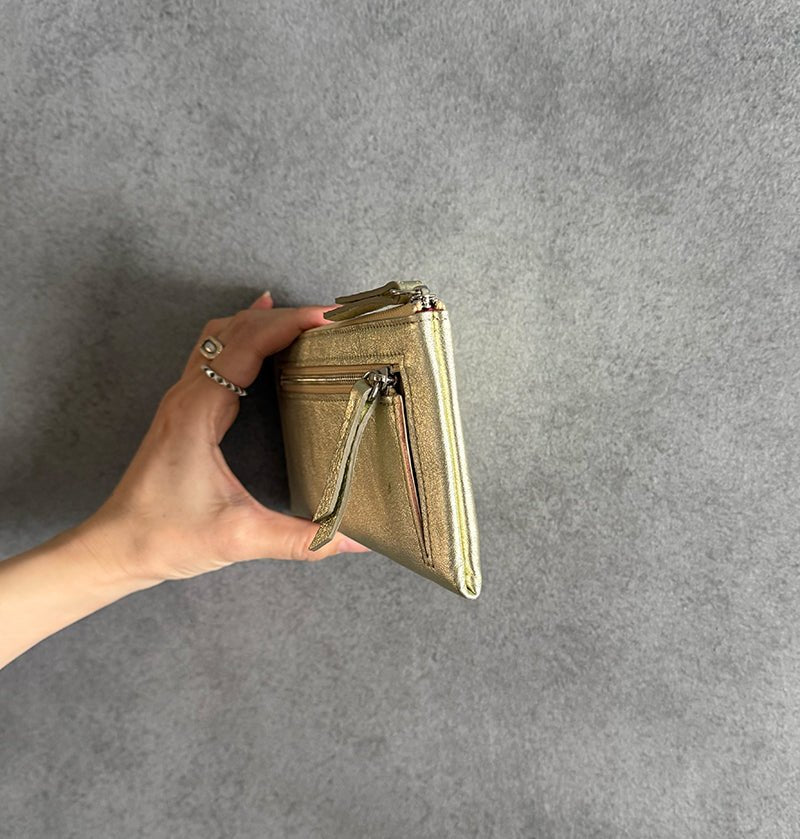 L Zip Wallet | 「眩（Gen）」華やかな輝きを纏ったコンパクト長財布 - Coquette Online Shop