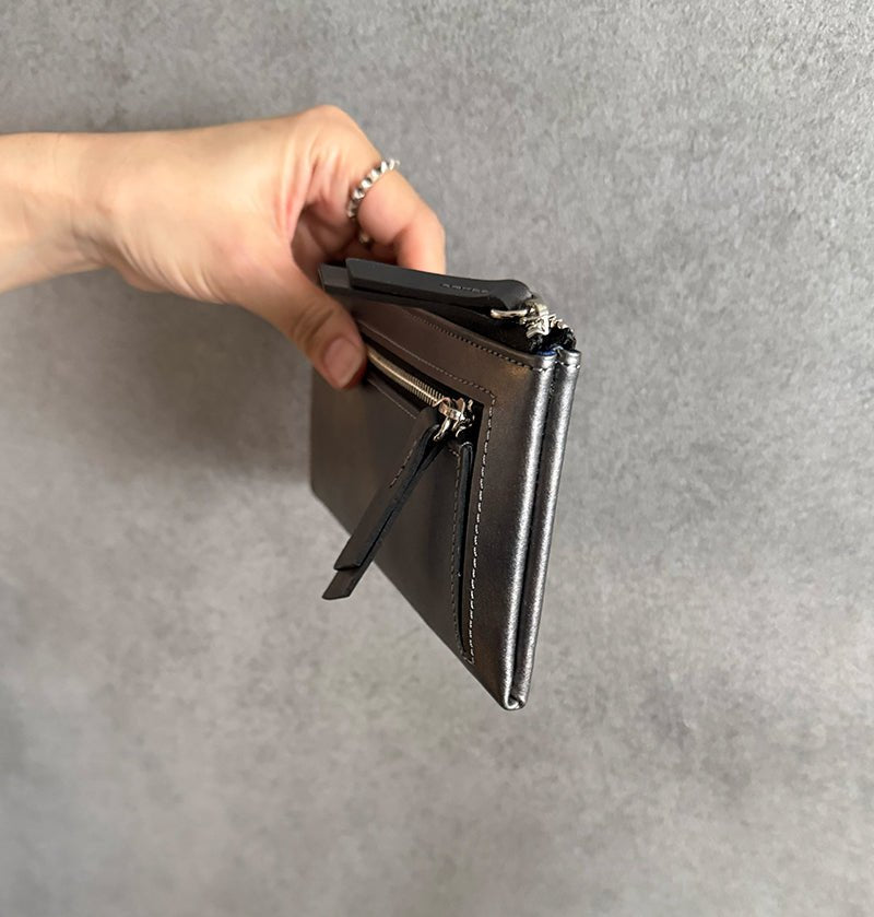 L Zip Wallet | 「霧（Kiri）」夜霧のようなグラデーションのコンパクト長財布 - Coquette Online Shop