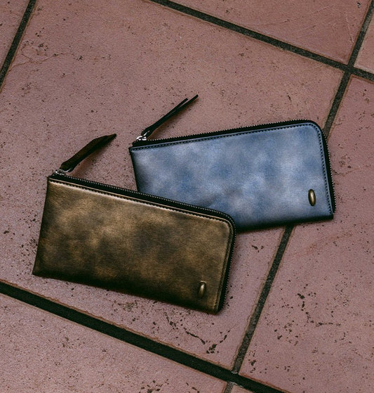 L Zip Wallet | 「霧（Kiri）」夜霧のようなグラデーションのコンパクト長財布 - Coquette Online Shop