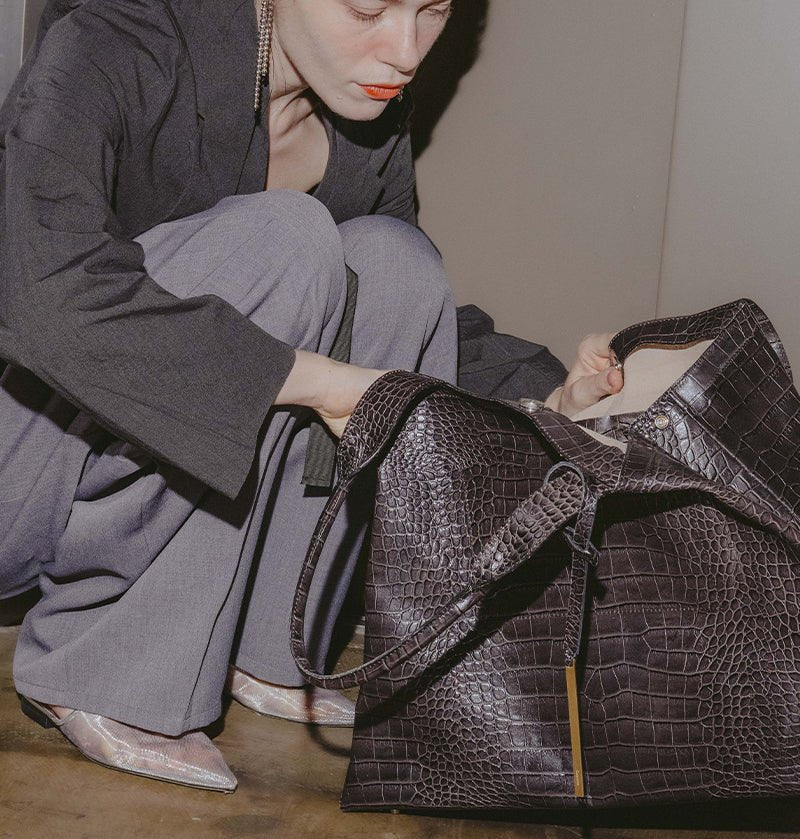 Nicola Tote Bag Small Croco - Coquette Online Shop